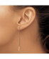 ფოტო #3 პროდუქტის Stainless Steel Polished Rose IP-plated Bar Dangle Earrings