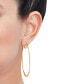 ფოტო #2 პროდუქტის Oval Hoop Earrings in 14k Gold