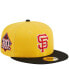 Фото #2 товара Men's Yellow, Black San Francisco Giants Grilled 59FIFTY Fitted Hat