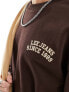 Фото #7 товара Lee chest arc logo oversized sweatshirt in brown