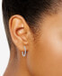 ფოტო #2 პროდუქტის Lab Grown Diamond In & Out Medium Hoop Earrings (3 ct. t.w.) in 14k White Gold