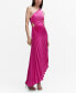 ფოტო #1 პროდუქტის Women's Asymmetrical Pleated Dress