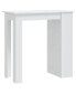 Фото #1 товара Bar Table with Storage Rack High Gloss White 40.2"x19.7"x40.7"