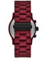 Men's Runway Chronograph Red Matte Coated Stainless Steel Bracelet Watch 45mm