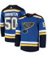 ფოტო #1 პროდუქტის Men's Jordan Binnington Blue St. Louis Blues Home Authentic Player Jersey