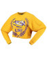 Фото #1 товара Women's Gold LSU Tigers Laurels Crop Long Sleeve T-shirt