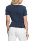 ფოტო #2 პროდუქტის Women's Cotton Fleur Graphic Lace-Up T-Shirt