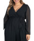 ფოტო #3 პროდუქტის Women's Plus Size Celina Chiffon Jumpsuit