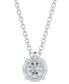 ფოტო #4 პროდუქტის Diamond Solitaire Pendant Necklace (5/8 ct. t.w.) in 14k White Gold, 16" + 2" extender