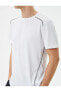 4sam10036nk 000 Beyaz Erkek Polyester Jersey Kısa Kollu T-shirt