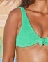 Фото #3 товара Moda Minx X Sophie Piper scrunch knot bikini top in emerald