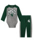 ფოტო #1 პროდუქტის Infant Boys and Girls Green Michigan State Spartans Rookie Of The Year Long Sleeve Bodysuit and Pants Set