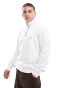 Фото #1 товара Tommy Hilfiger essential half zip sweatshirt in white