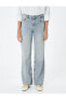 Фото #7 товара Uzun Düz Paça Kot Pantolon Cepli - Nora Longer Straight Jeans