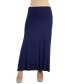Фото #1 товара Womens Elastic Waist Solid Color Maternity Maxi Skirt