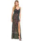 Juniors' Strappy Sequinned Slit-Front Maxi Dress