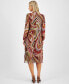 ფოტო #2 პროდუქტის Women's Printed Belted Midi Dress