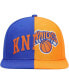Фото #3 товара Men's Royal, Orange New York Knicks Half and Half Snapback Hat