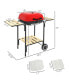 Фото #6 товара Outsunny 24" Portable Charcoal Grill with Wheels and Storage for Outdoor Gatherings