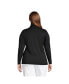 ფოტო #2 პროდუქტის Plus Size Lightweight Jersey Skimming Long Sleeve Turtleneck