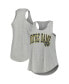 Women's Heather Gray Notre Dame Fighting Irish Arch Logo Racerback Scoop Neck Tank Top