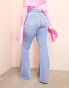 Фото #4 товара ASOS LUXE Curve mid rise contour seam denim jean in mid wash blue