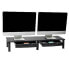 Фото #1 товара Mind Reader Large Dual Monitor Stand with Storage Riser Black