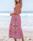 Women's Floral Paisley Print Maxi Beach Dress