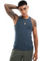 ASOS DESIGN muscle fit rib with high neck in charcoal