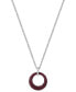 Фото #1 товара EFFY® Ruby (2-3/4 ct. t.w.) & Diamond Accent Circle 18" Pendant Necklace in Sterling Silver (Also available in Pink Sapphire & Sapphire)