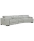 Фото #13 товара Jenneth 4Pc Leather Cuddler Sectional with 2 Power Recliners, Created for Macy's