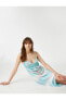 Фото #1 товара Вечернее платье Koton Saten Tie-die V-образным вырезом