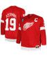 Men's Steve Yzerman Red Detroit Red Wings Big and Tall Captain Patch Blue Line Player Jersey