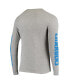 Фото #4 товара Men's Heathered Gray Los Angeles Chargers Heavyweight Thermal Long Sleeve T-shirt