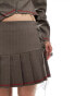 COLLUSION co-ord pleated mini skirt with lace up detail and raw hem