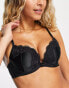 Фото #6 товара New Look satin and lace push up bra in black