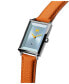 ფოტო #2 პროდუქტის Women's Quartz Signature Square Tan Leather Watch 24mm