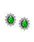 Фото #4 товара Серьги-клипсы Bling Jewelry классические с имитацией драгоценных камней AAA CZ Halo Crown Oval