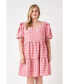 Фото #1 товара Plus Size Tweed Babydoll Dress