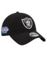 ფოტო #1 პროდუქტის Men's Black Las Vegas Raiders Distinct 9TWENTY Adjustable Hat