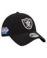 Men's Black Las Vegas Raiders Distinct 9TWENTY Adjustable Hat