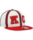 ფოტო #3 პროდუქტის Men's Cream, Red Kansas City Monarchs Cooperstown Collection Turn Back The Clock 59FIFTY Fitted Hat