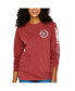 ფოტო #1 პროდუქტის Women's Red St. Louis Cardinals Pigment-Dyed Long Sleeve T-Shirt