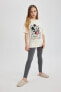 Фото #1 товара Kız Çocuk Disney Mickey & Minnie Oversize Fit Kısa Kollu Pijama Takımı C1957a824sp