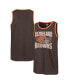 Men's Brown Cleveland Browns Upload Franklin Tank Top