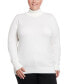 ფოტო #2 პროდუქტის Plus Size Long Sleeve Turtleneck Sweater