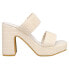 BEACH by Matisse Gem Platform Block Heels Womens White Dress Sandals GEM-125