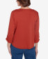 ფოტო #3 პროდუქტის Classic Nuzzling Owls Ruched Sleeves Top