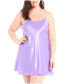 Women's Ultra Soft Satin Chemise Lingerie with Adjustable Straps