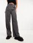 Фото #4 товара New Look wide leg trousers in grey